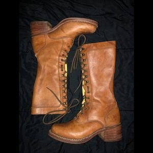 VINTAGE LACE UP FRYE BOOT